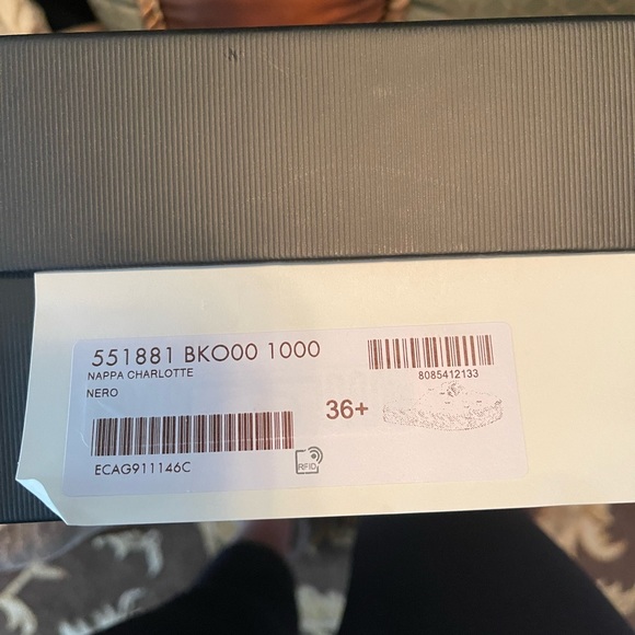 Gucci Marmont Leather GG Espadrille Mules Sz 36.5 EU - Picture 15 of 15